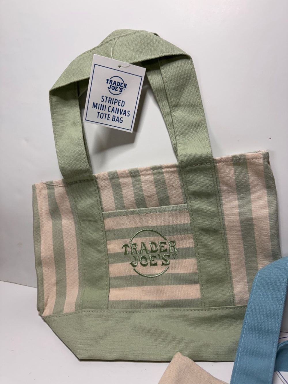 S/2 Trader Joes Mini Bags Spring 2026 Pastel Blue & Summer 2026 Pastel Striped - Picture 4 of 5
